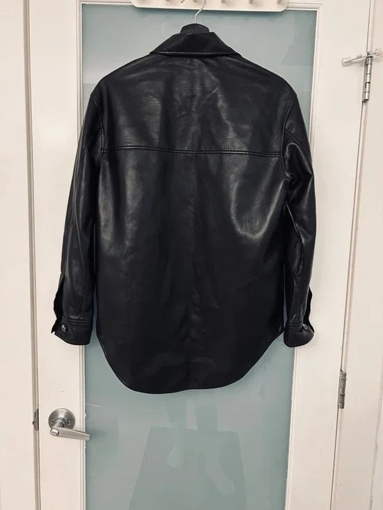Wilfred Ganna™ Lined Vegan Leather shacket size XS - Picture 13 of 13